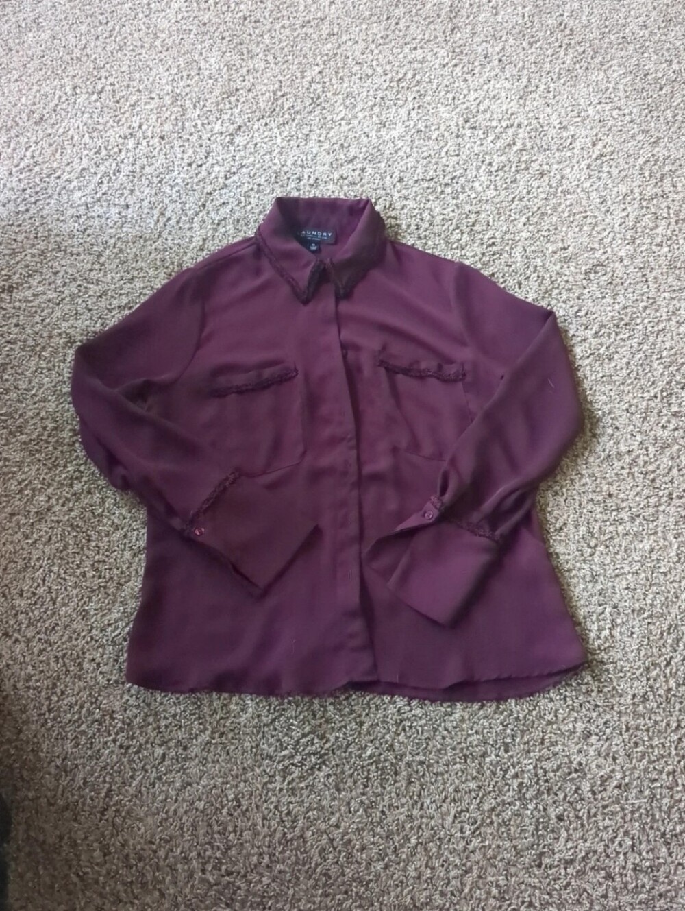 wine botton down shirt